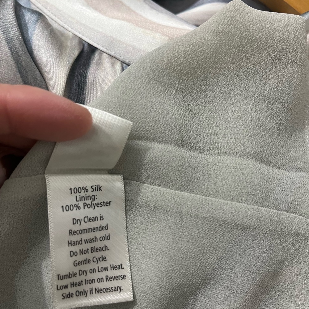 Ecru Striped Halter Top with Bow - Cream and Gray Size S - Picture 9 of 9